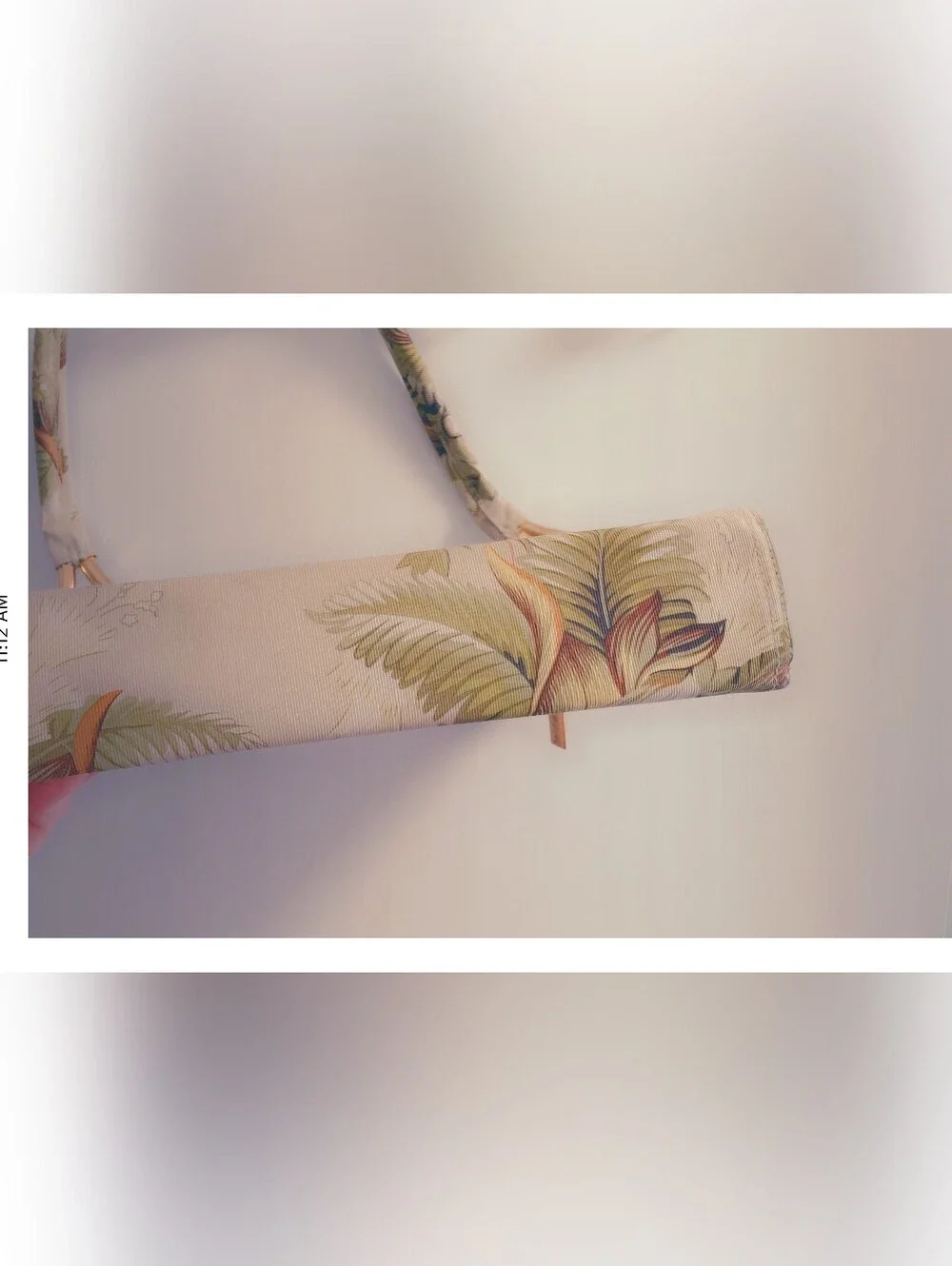 Sunny Hawaii Cream Floral Shoulder Bag Purse with Gold Hardware